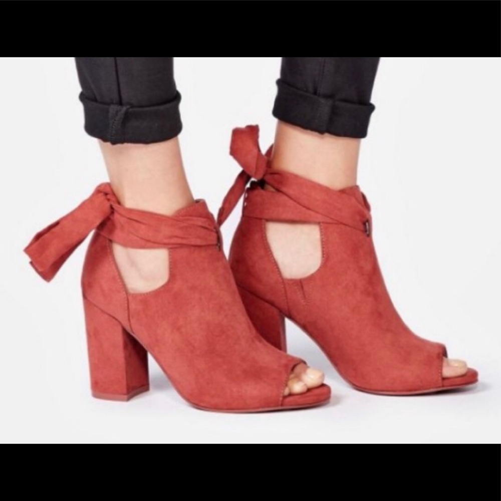 4” peep toe booties